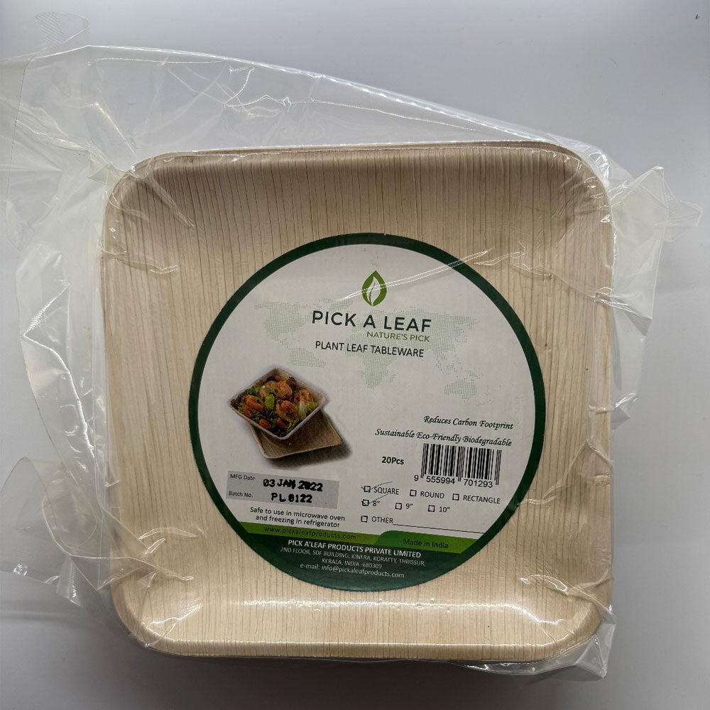8’ Shallow Square Areca Leaf Plate (10x10)