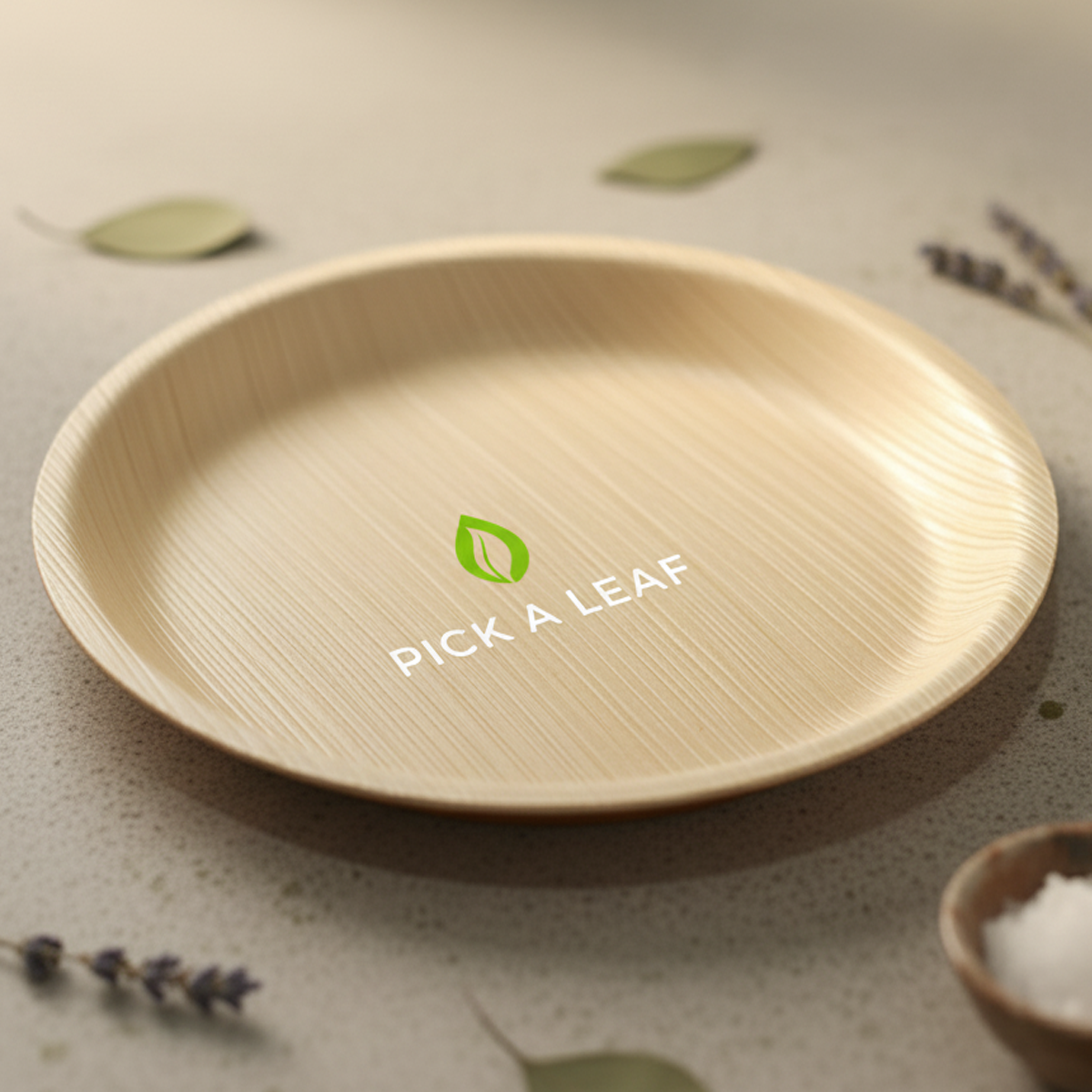 10’ Shallow Round Areca Leaf Plate (10x10)