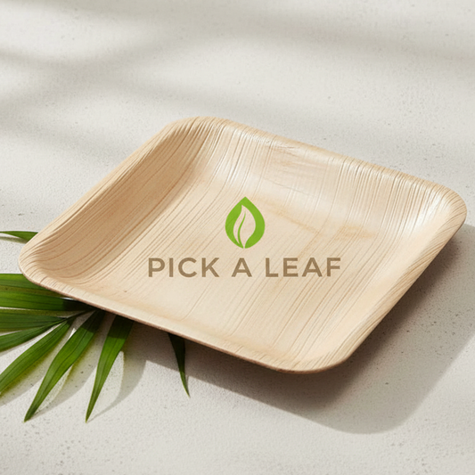 6’ Square Areca Leaf Plate (25x10)