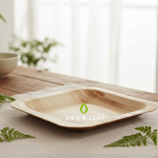 8’ Shallow Square Areca Leaf Plate (10x10)