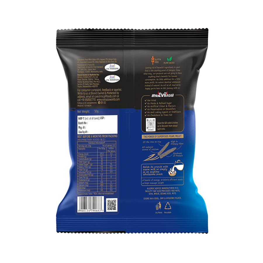 Superfood Millet Bites - Bajra & Coconut - 50g