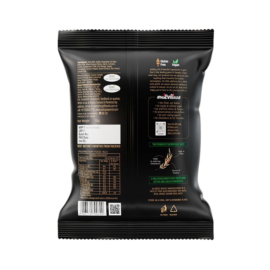 Superfood Oat Bites: Masala Crunch (50g)