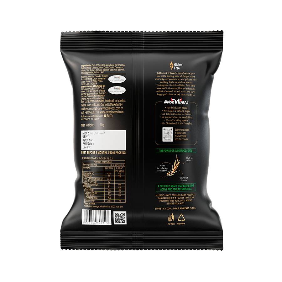 Superfood Oat Bites: Cheese Tomato (50g)